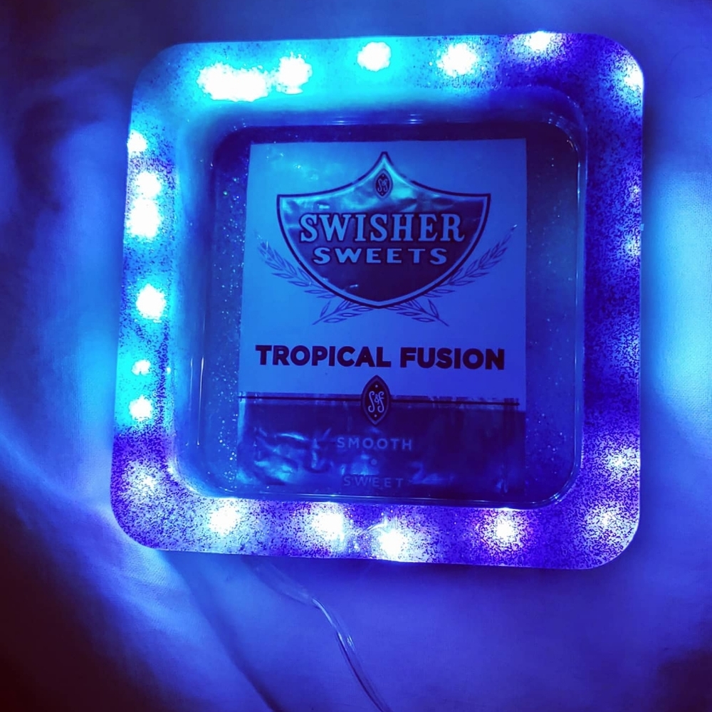 light up ashtray handmade customize